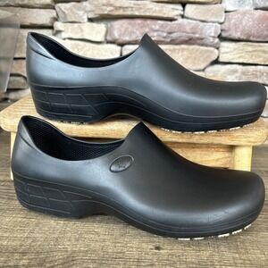 Sticky Shoes Nursing Black 9B Women Chefs Kitchen Nurses Clogs Work Waterproof